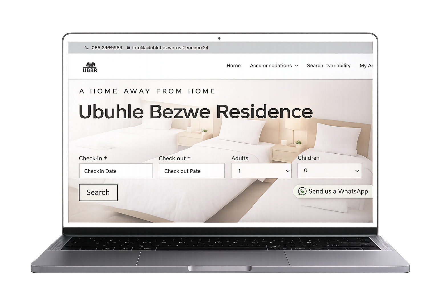 Ubuhle Bezwe Residence website